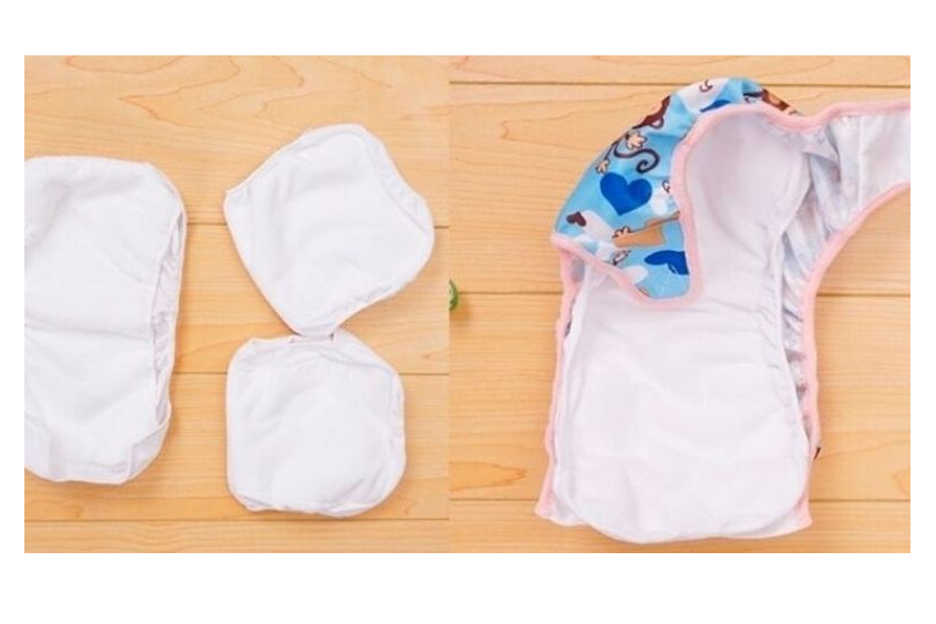 Cách gắn miếng lót vào tã vải