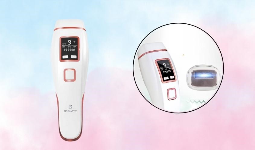 Máy triệt lông cá nhân Dr.Glatt IPL PRO màu trắng có thiết kế nhỏ gọn, tiện lợi