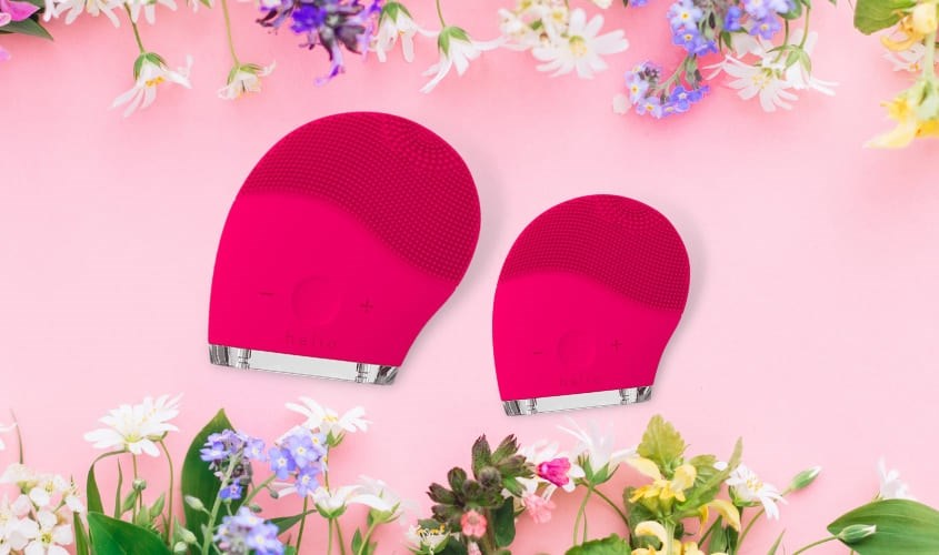 Máy rửa mặt và massage Halio Hot Pink