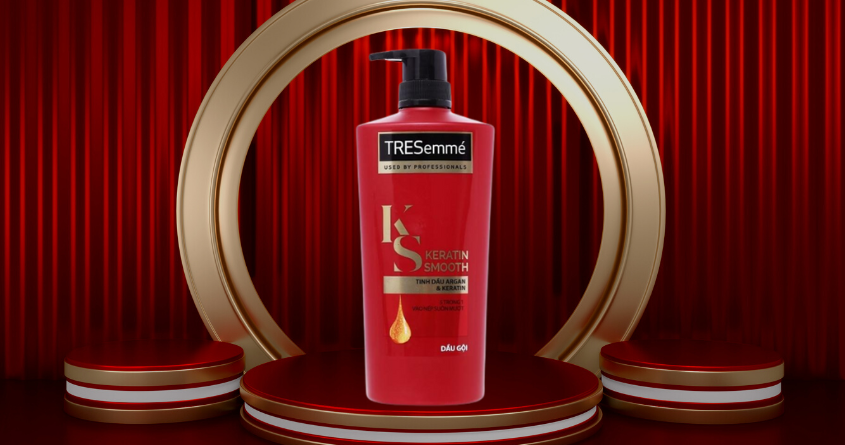 Dầu gội TRESemmé Keratin Smooth tóc vào nếp, bóng mượt 621 ml