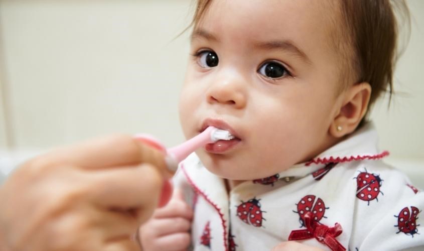 Cha mẹ đã có thể đánh răng cho con khi bắt đầu mọc răng