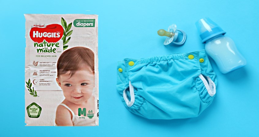 Tã dán Huggies Platinum nature made siêu cao cấp size M 64 miếng (6 - 11 kg)