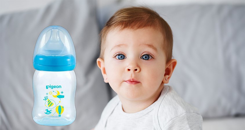 Bình sữa nhựa PP Pigeon PLUS 160 ml xanh