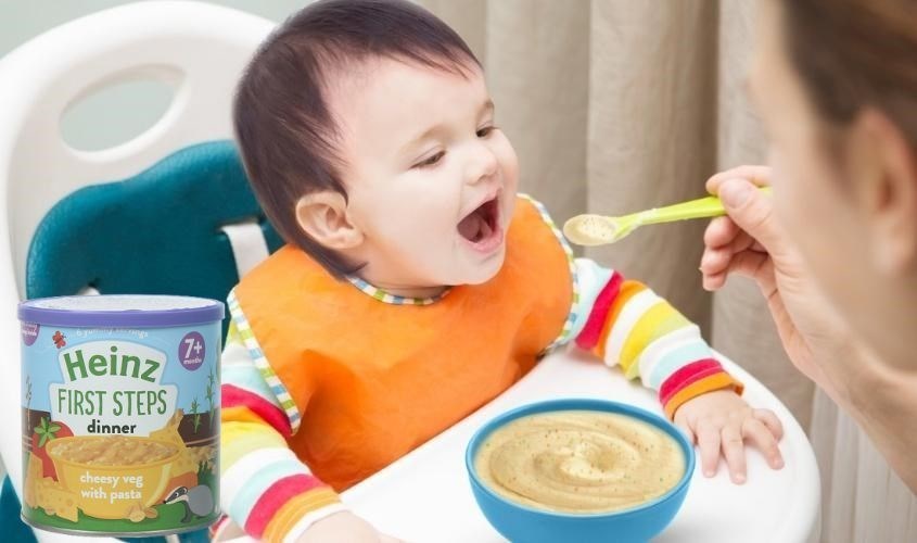 Bột ăn dặm Heinz bột mì ý, rau củ và phô mai lon 200g (từ 7 tháng)
