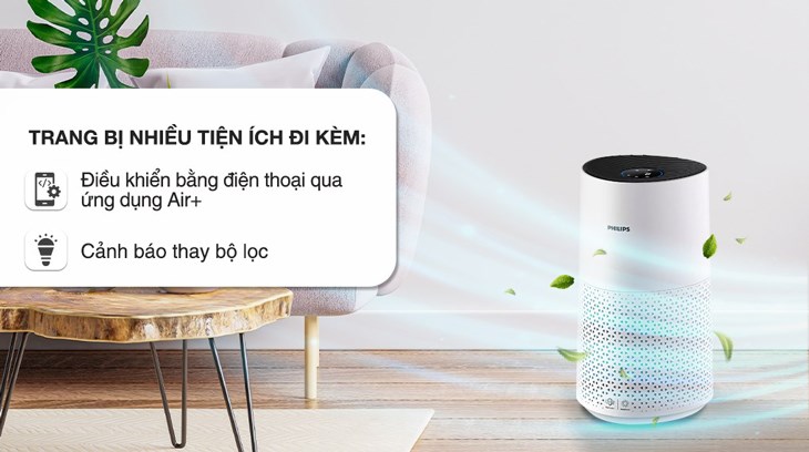 Bạn có thể theo dõi thông tin chi tiết và kiểm soát máy lọc không khí Philips AC1715/20 27W qua ứng dụng Clean Home+