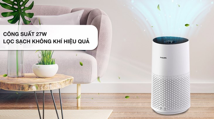 Máy lọc không khí Philips AC1715/20 27W hoạt động với công suất 27W, lọc sạch hiệu quả cho không gian dưới 78m2 