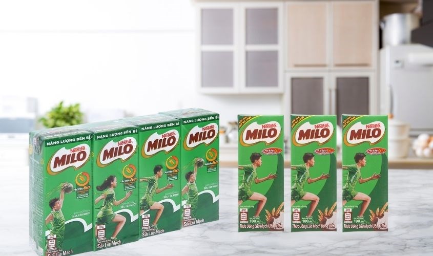 Lốc 4 hộp thức uống lúa mạch Nestlé Milo 180 ml