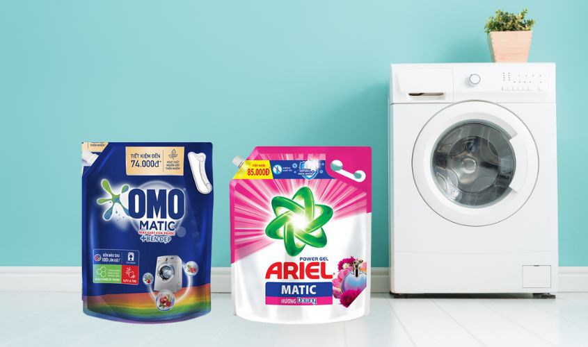 Nước giặt Ariel và Omo đều tốt