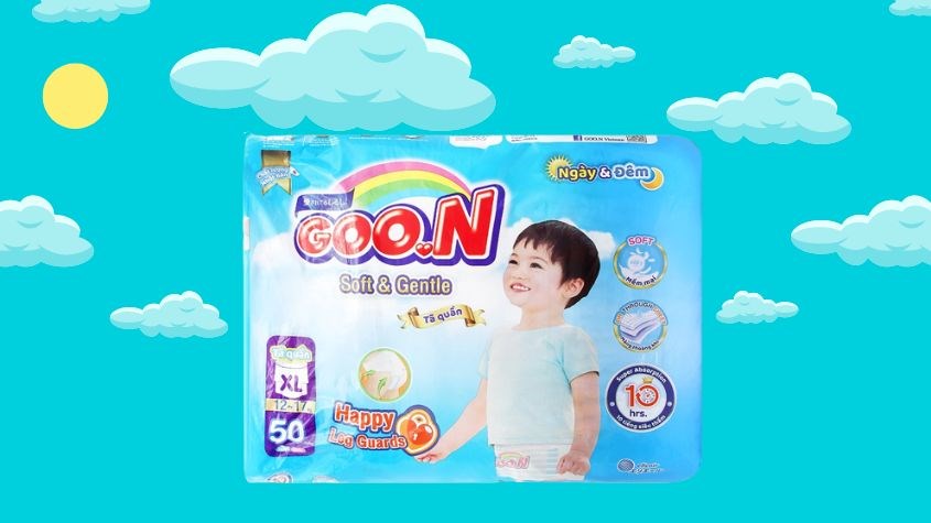 Tã quần GOO.N Soft & Gentle size XL 50 miếng (12 - 17 kg)