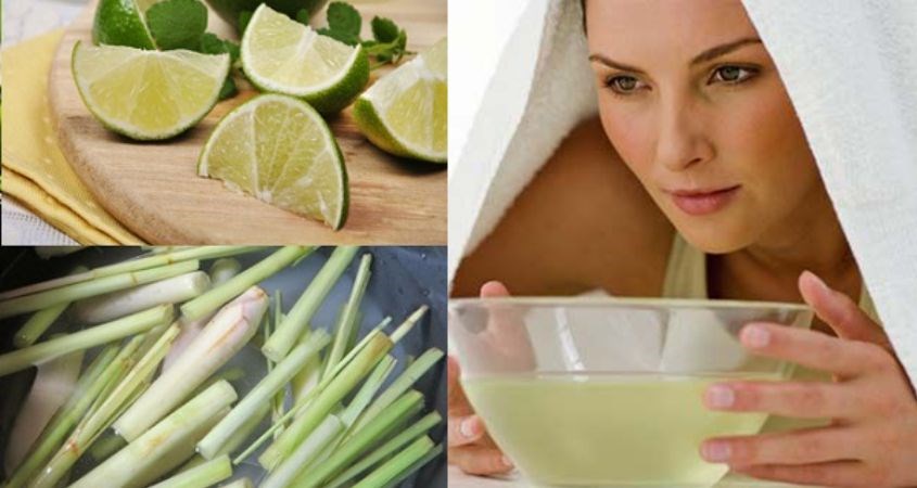 Xông mặt bằng sả và chanh 