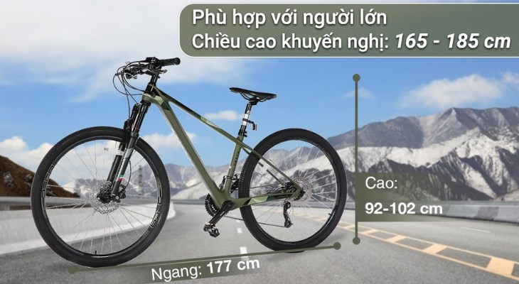 Xe đạp địa hình MTB Java 650B-Vetta-27S-A 27.5 inch Size S phù hợp với người lớn có chiều cao từ 165 - 185 cm Xe đạp địa hình MTB Java 650B-Vetta-27S-A 27.5 inch Size S phù hợp với người lớn có chiều cao từ 165 - 185 cm