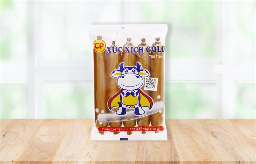 Xúc xích bò CP Gold gói 100g (5 cây)
