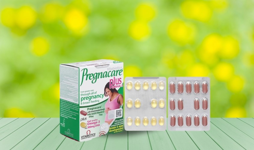 Viên uống Vitabiotics Pregnacare Plus Omega 3 bổ sung vitamin và khoáng chất 56 viên