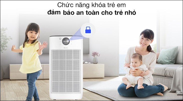Máy lọc không khí Gree GCF700AENA 62W được tích hợp tính năng khóa trẻ em, đảm bảo an toàn cho người dùng, đặc biệt là gia đình có trẻ nhỏ Máy lọc không khí Gree GCF700AENA 62W được tích hợp tính năng khóa trẻ em, đảm bảo an toàn cho người dùng, đặc biệt là gia đình có trẻ nhỏ