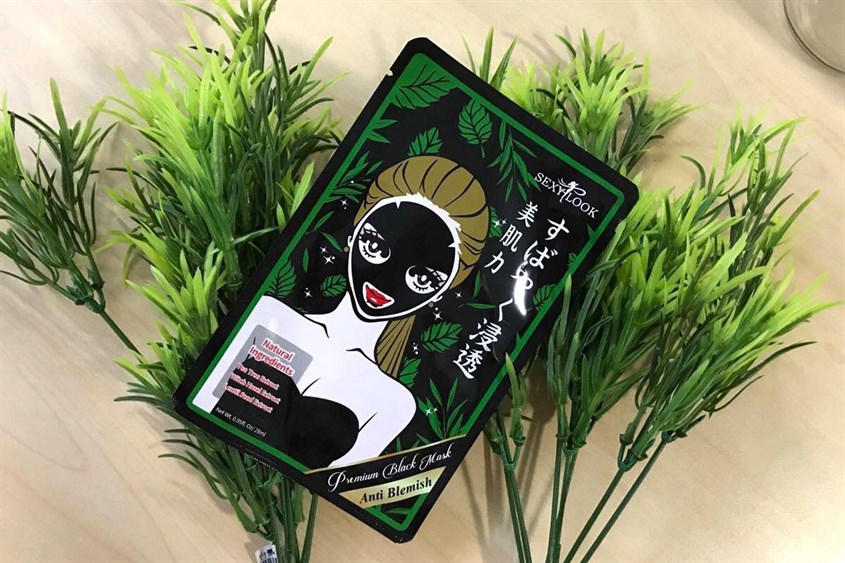 Black Tea Tree Essence Sheet Mask hilft Öl und Akne zu kontrollieren SexyLook