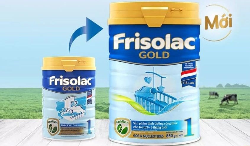 Sữa bột Frisolac Gold số 1 850g (0 - 6 tháng)