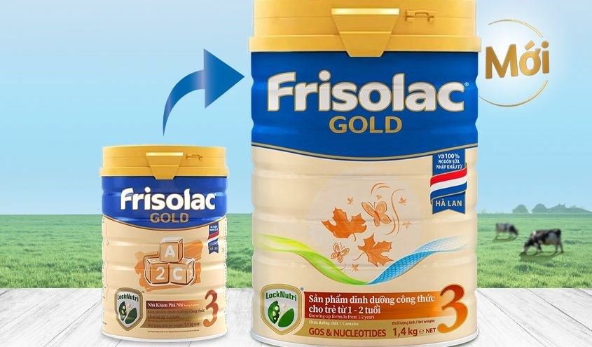 Sữa bột Frisolac Gold số 3 850g (12 - 24 tháng)