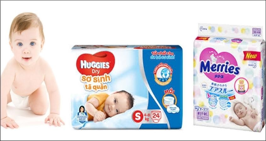 Bỉm Merries và Huggies đều tốt và chất lượng