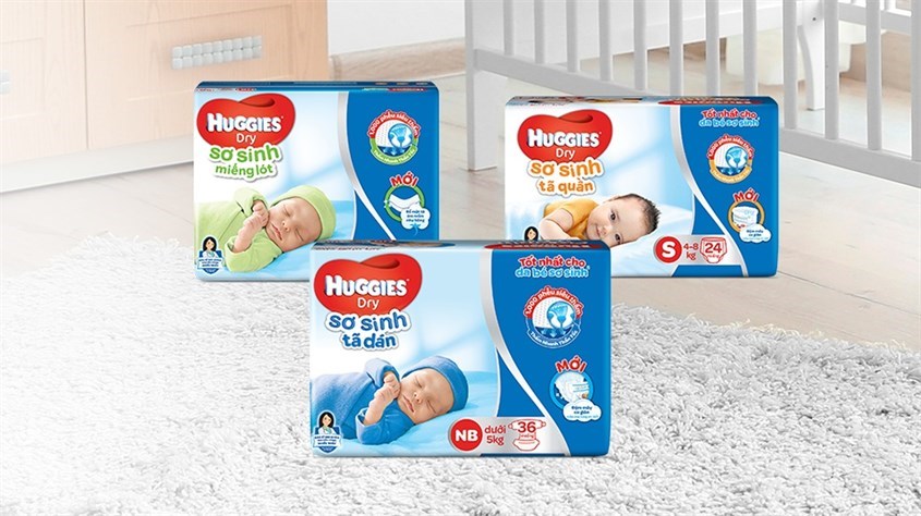 Tã Huggies được rất nhiều mẹ Việt tin dùng