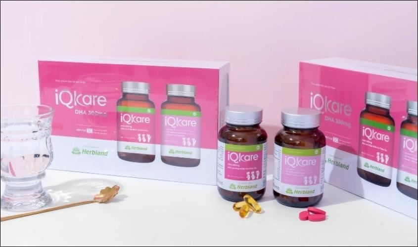 Bộ 2 lọ viên uống Herbland IQKARE bổ sung vitamin và khoáng chất 30 viên
