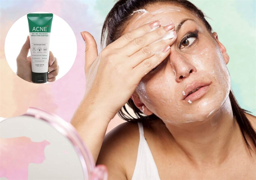 Sữa rửa mặt làm dịu da mụn, da kích ứng Some By Mi Aha-Bha-Pha 30 Days Miracle 100 ml