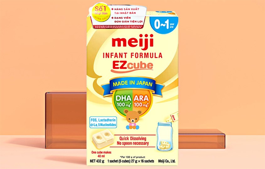 Sữa bột Meiji Infant Formula Ezcube 432g (0 - 12 tháng)