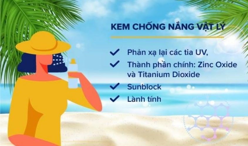 Đặc điểm của kem chống nắng vật lý