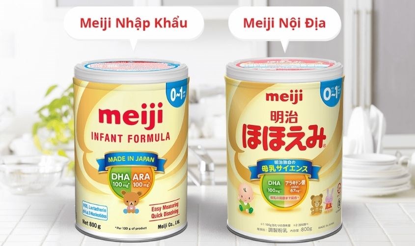 Sữa Meiji nội địa và nhập khẩu 