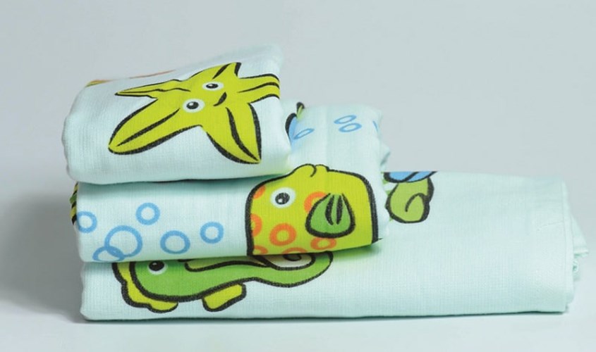 Dùng Khăn mặt cotton 2 lớp Mollis FM5A 40x80 cm lau khô