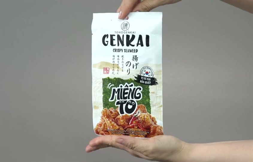 Túi 5 gói snack rong biển vị gà cay Hàn Quốc Tohogenkai 3.5g (từ 1 tuổi)