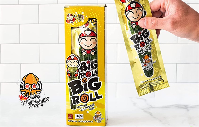 Snack rong biển vị mực Tao Kae Noi Big Roll 3g (từ 1 tuổi)