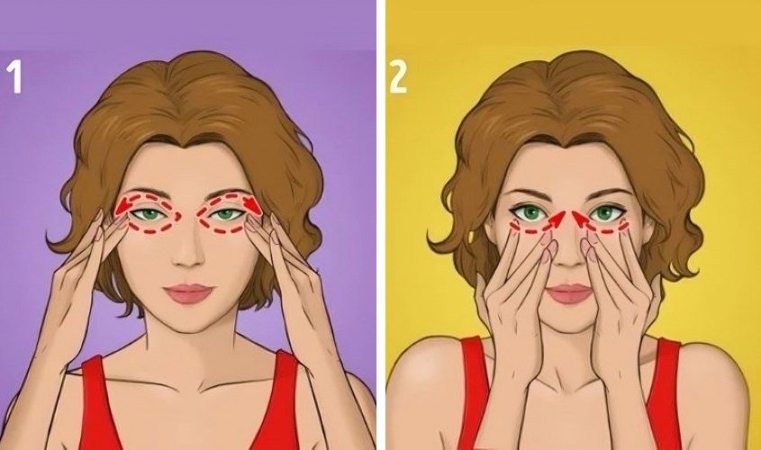 Massage vùng mắt