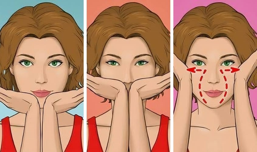 Massage nâng toàn bộ cơ mặt