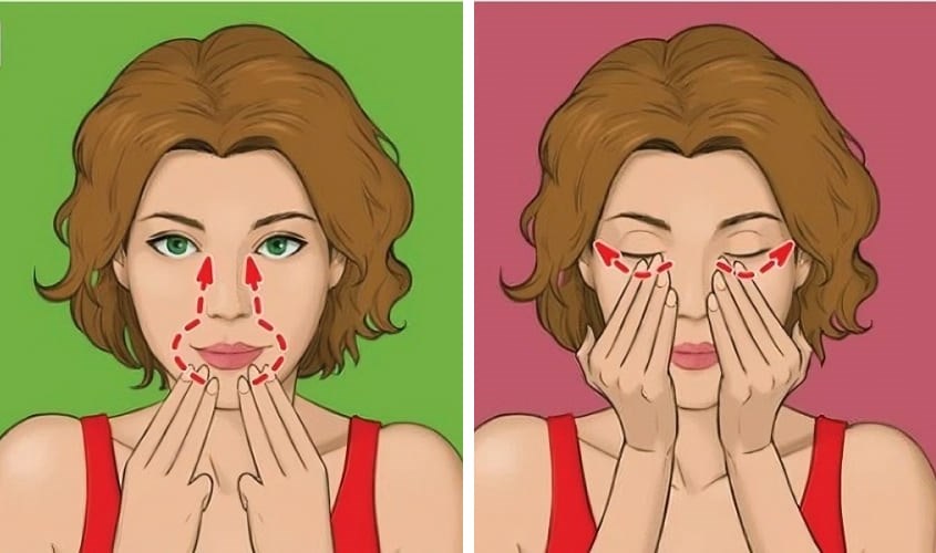 Massage kéo căng da mặt