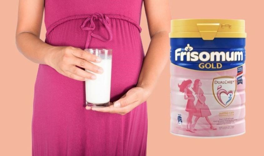 Sữa bầu Frisomum Gold hương cam 900g Sữa bầu Frisomum Gold hương cam 900g