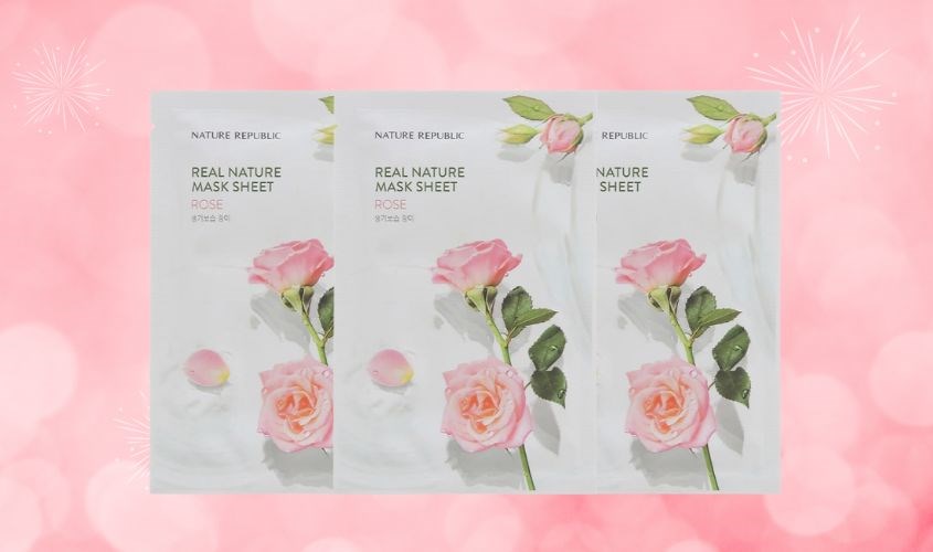 Mặt nạ giấy Hoa Hồng dưỡng ẩm, chống lão hóa Nature Republic Real Nature Rose 23 ml