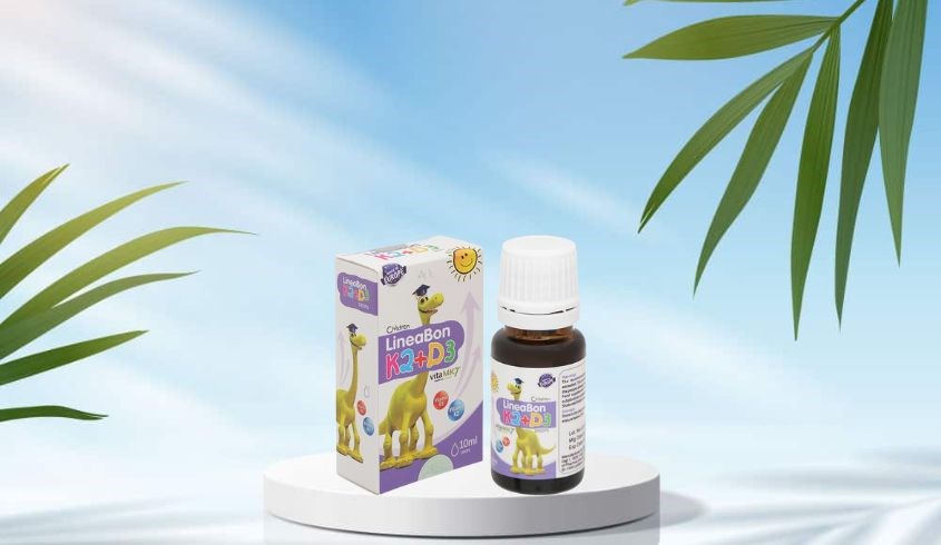 Siro LineaBon K2+D3 hỗ trợ trẻ hấp thu canxi 10 ml (từ 0 tháng)