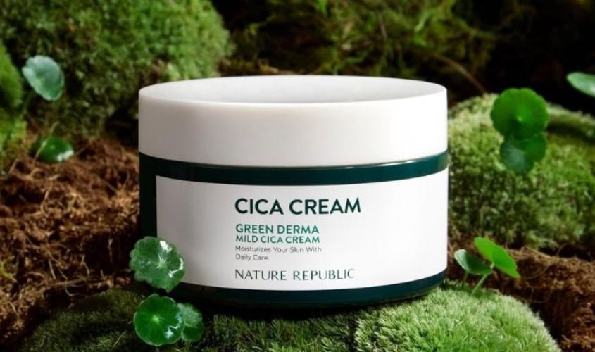  Kem dưỡng ẩm chiết xuất Rau Má và Keo Ong Nature Republic Green Derma Mild Cica 190 ml