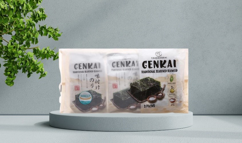 Lốc 3 gói rong biển vị truyền thống Tohogenkai 12g