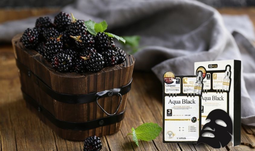 Mặt nạ giấy 3 bước Quả Mâm Xôi cấp ẩm, làm đều màu da Rainbow L