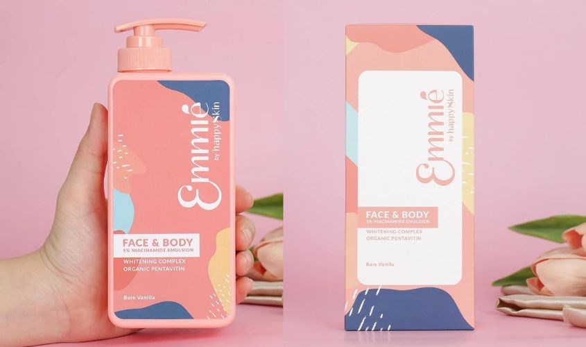 Kem dưỡng trắng toàn thân 5% Niacinamide Emmié Face & Body Emulsion 250g