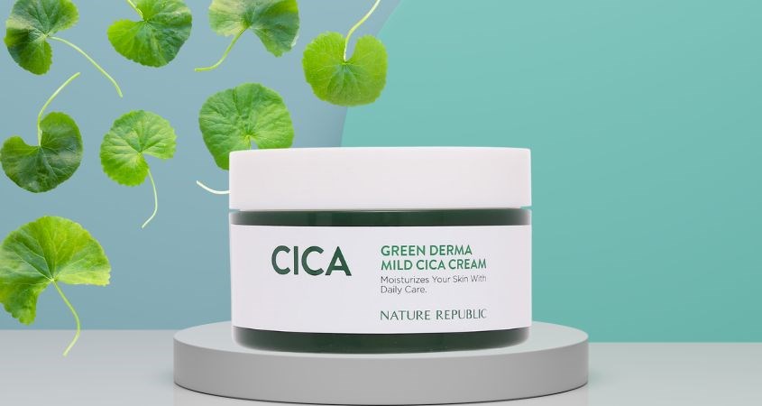 Kem dưỡng da chiết xuất rau má và keo ong Nature Republic Green Derma 190 ml