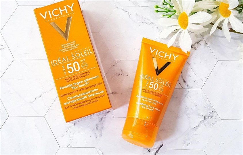 Kem chống nắng Vichy Ideal Soleil SPF 50 Mattifying Face Fluid Dry Touch