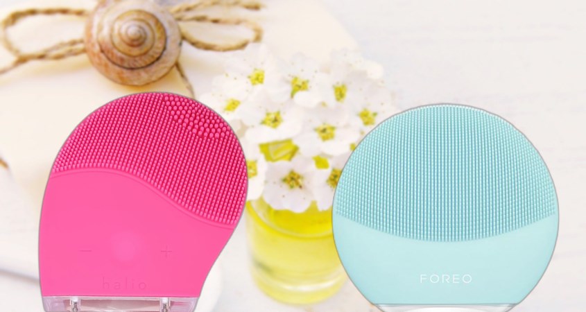 Máy rửa mặt Foreo và Máy rửa mặt và massage Halio Hot Pink 