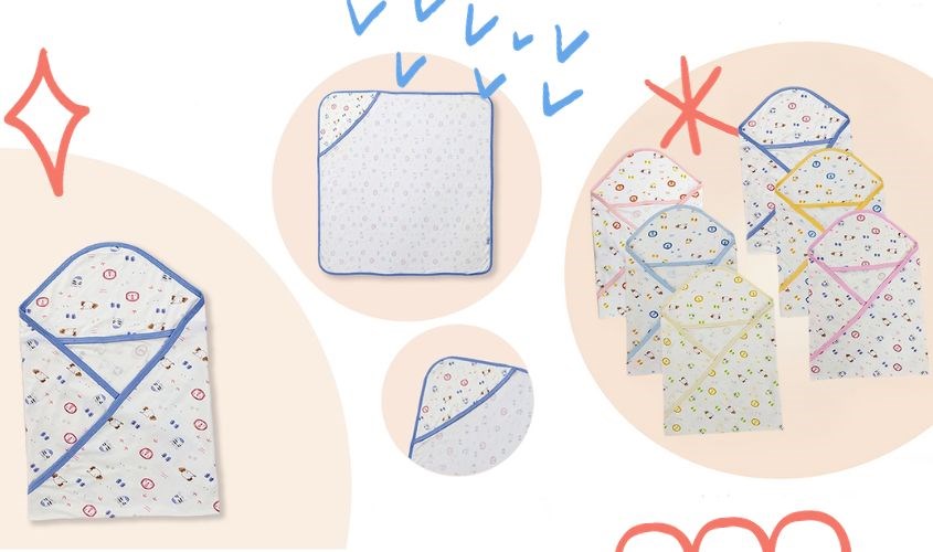 Khăn quấn cotton BabyMommy KQN0003 77x77 cm - Màu ngẫu nhiên