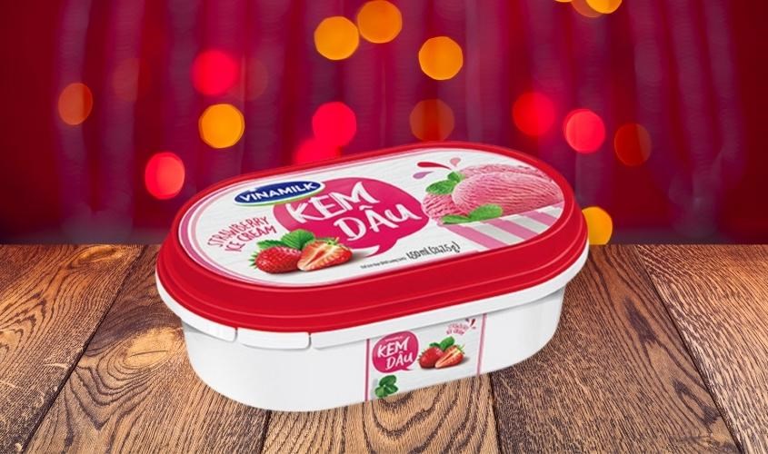 Kem hộp dâu Vinamilk 450 ml