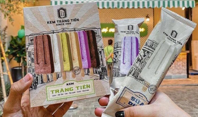 Kem tràng tiền chứa khoảng 160 đến 250 calo