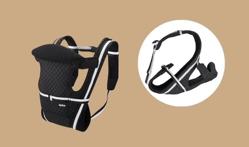 Địu em bé Aprica Pitta màu đen cho bé dưới 36 tháng