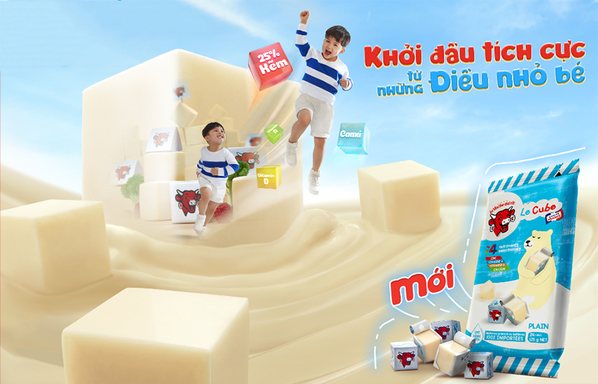 Phô mai Con Bò Cười Le Cube vị sữa 78g 15 viên/gói