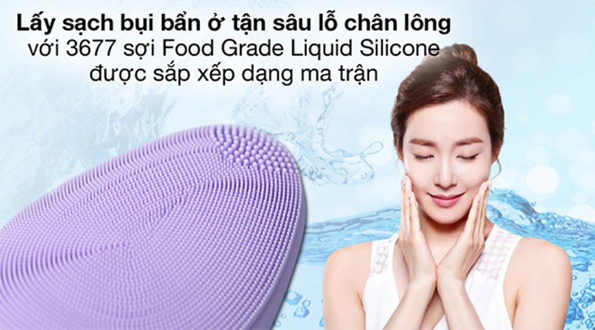 Máy rửa mặt và massage Emmié Purple Don